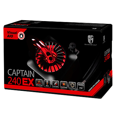 Deepcool Gamer Storm Captain 240EX (Noir/Rouge) pas cher