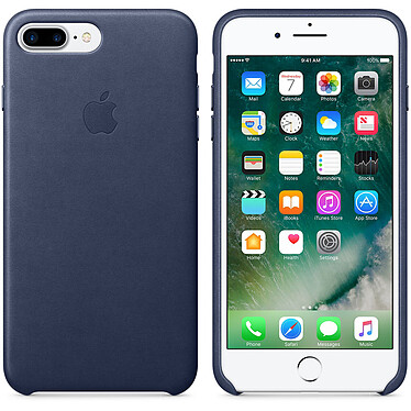 Apple Coque en cuir Bleu nuit Apple iPhone 7 Plus