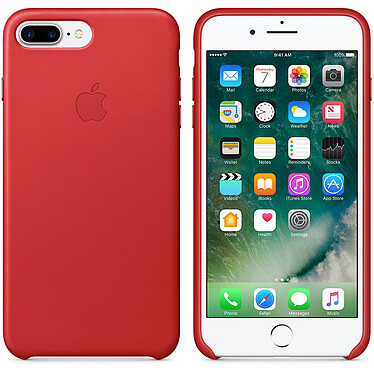 Apple Coque en cuir Rouge Apple iPhone 7 Plus 