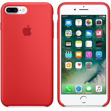 Apple Coque en silicone Rouge Apple iPhone 7 Plus 