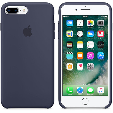 Apple Coque en silicone Bleu nuit Apple iPhone 7 Plus 