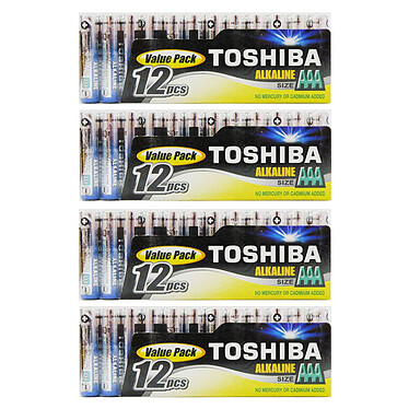 Toshiba Piles Alcalines AAA LR03 (par 48)