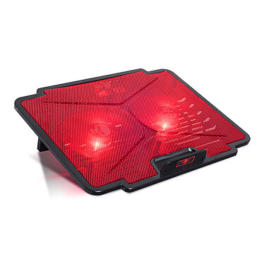 Spirit of Gamer Airblade 100 (Rouge) Refroidisseur pour ordinateur portable 15.6" avec deux ports USB 2.0 et rétro-éclairage rouge