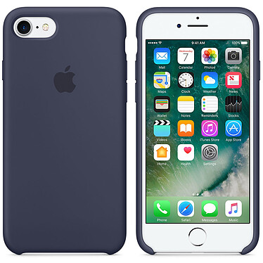 Apple Coque en silicone Bleu Nuit Apple iPhone 7 