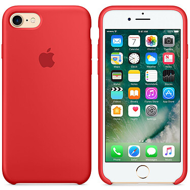 Apple Coque en silicone Rouge Apple iPhone 7 