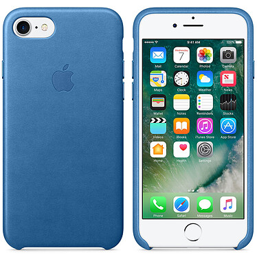 Apple Coque en cuir Bleu Méditerranée Apple iPhone 7 