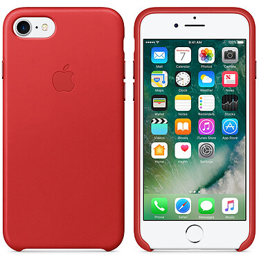 Apple Coque en cuir Rouge Apple iPhone 7 