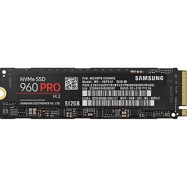 Samsung SSD 960 PRO M.2 PCIe NVMe 512 Go