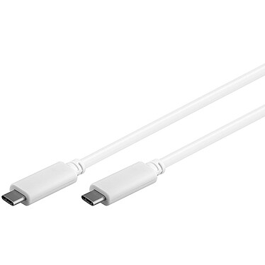 Câble USB 3.1 Type C (Mâle/Mâle) Blanc - 0.5 m