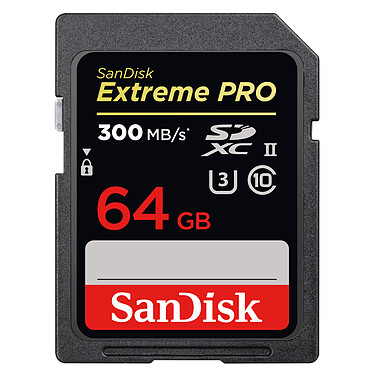SanDisk Carte mémoire SDXC Extreme PRO UHS-II U3 64 Go