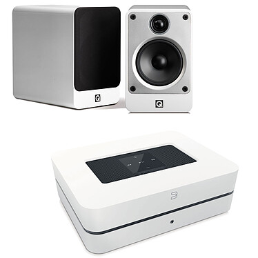 Bluesound Powernode 2 Blanc + Q Acoustics Concept 20 Blanc