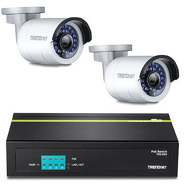 TRENDnet TV-IP320PI x 2 + TRENDnet TPE-S50