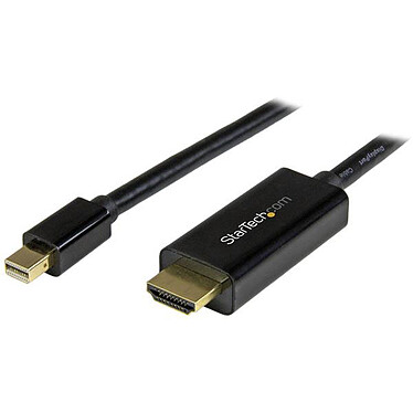 StarTech.com Câble mini DisplayPort vers HDMI 2.0 4K 30Hz - M/M - 3 m - Noir