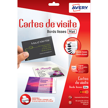 Avery Quick&Clean 80 cartes de visite  85 x 54 mm