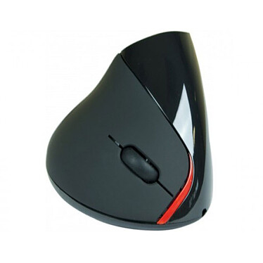 Ergonomic vertical black wireless mouse (USB)