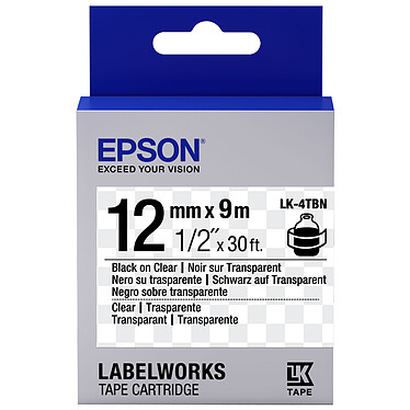 Epson LK-4TBN black/transparent