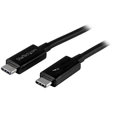 StarTech.com Câble Thunderbolt 3 (20 Gb/s) USB-C - Compatible Thunderbolt, USB et DisplayPort - M/M - 1 m - Noir