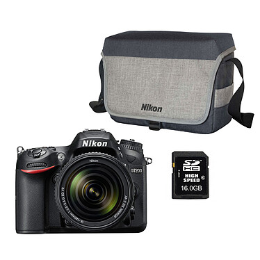 Nikon D7200 + Objectif VR 18-140 mm + CF-EU11 + Carte SDHC 16 Go