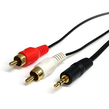 StarTech.com Câble audio stéréo Jack 3.5 mm vers 2 x RCA - M/M - 1 m Câble audio stéréo Jack 3.5 mm vers 2 x RCA (Mâle/Mâle) - 1 m