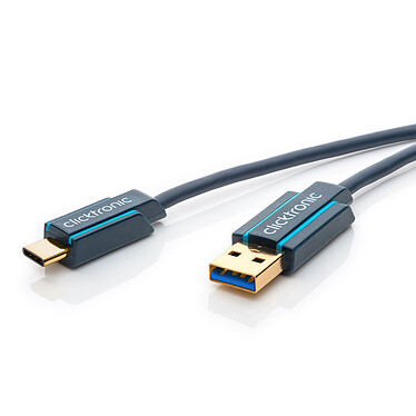 Clicktronic Cble da USB-C a USB-A 3.0 (Mle/Mle) - 0,5 m