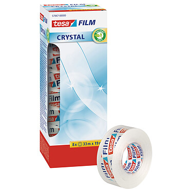 tesa Film Crystal 8 rouleaux 33m x 19mm