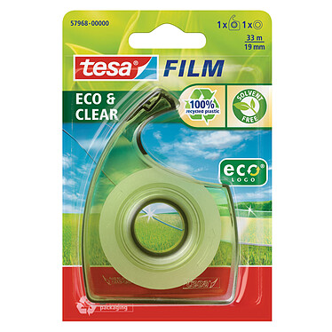 tesa Tesafilm Eco&Clear 1  rouleau 33m x 19mm + 1 dérouleur