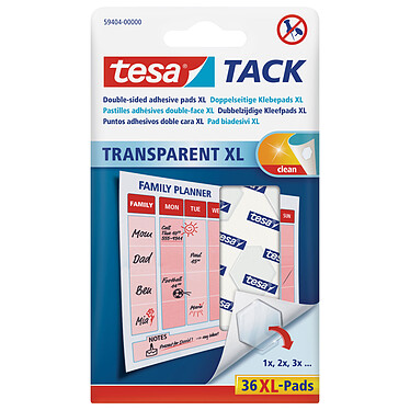 tesa TACK Transparent XL 36 pastilles