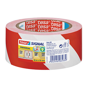 tesa Traffic Tape Red/White