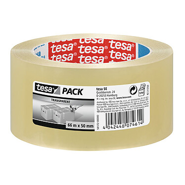  tesa Emballer Standard Packaging Tape 66m x 50mm Clear x 6