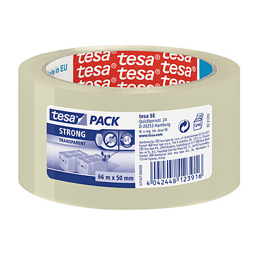 tesa Fast & Strong Wrap 66m x 50mm Clear