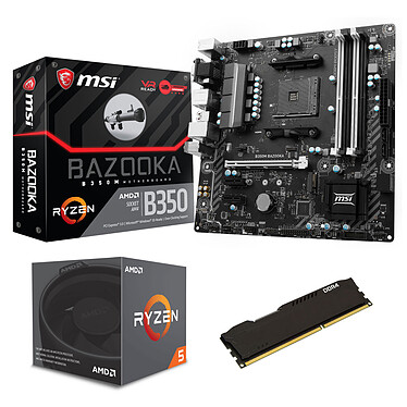 Kit Upgrade PC AMD Ryzen 5 1400 MSI B350M BAZOOKA 8 Go