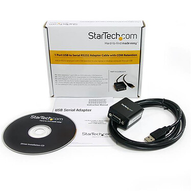 Acheter StarTech.com Câble adaptateur USB vers série DB9 RS232 - M/M - 1.8 m