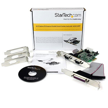 cheap StarTech.com PCI Express card with 2 serial RS232 ports and 1 parallel port