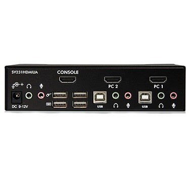 Nota Switch KVM StarTech.com con tastiera, mouse, 2 porte HDMI, USB e audio