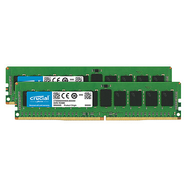 Crucial DDR4 ECC Registered 16 Go (2 x 8 Go) 2666 MHz CL19 Dual Rank X8