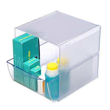 deflecto Cube 1 tiroir Cristal (350801)