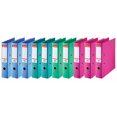 Esselte Standard Lever Arch File 75mm Assorted Mode x 10