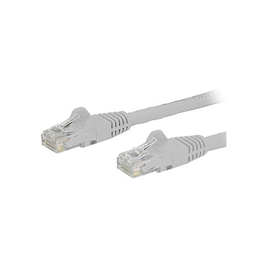 StarTech.com Câble réseau RJ45 Cat6 UTP sans crochet - M/M - 50 cm - Blanc