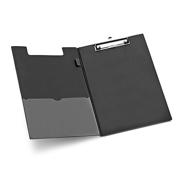 A4 Clipboard with flap and clip in black