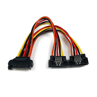 StarTech.com Câble répartiteur en Y d'alimentation SATA vers 2x SATA avec verrouillage - 15 cm