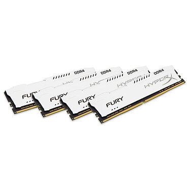 HyperX Fury Blanc 64 Go (4x 16 Go) DDR4 2933 MHz CL17