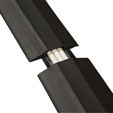 D-Line passe-câble de plancher souple avec raccords (noir)