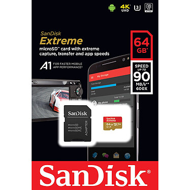 Opiniones sobre SanDisk Extreme microSDXC UHS-I U3 V30 64 GB + adaptador SD