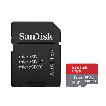 SanDisk Ultra Android microSDHC 16 Go + Adaptateur SD