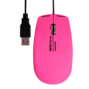 PORT Connect Neon Wired Mouse - Rose