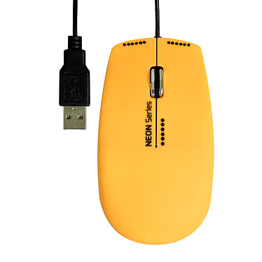 PORT Connect Neon Wired Mouse - Orange