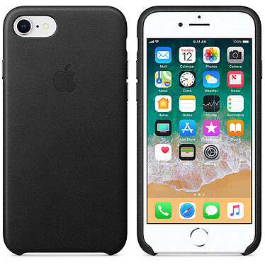 Apple Coque en cuir Noir Apple iPhone 8 / 7
