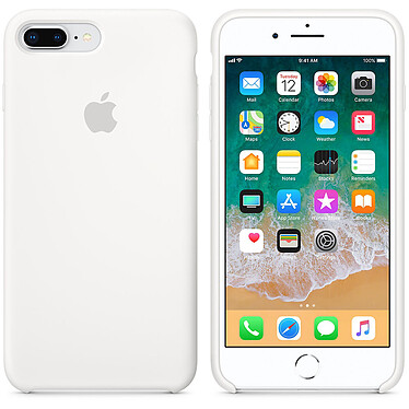 Apple Funda de silicona blanca Apple iPhone 8 Plus / 7 Plus