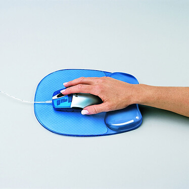 fellowes Tappetino per mouse con poggiapolso Mousepad colore Nero - Crystal  - 9112101