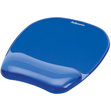Fellowes Mouse Pad - Gel Crystal Wrist Rest Blue